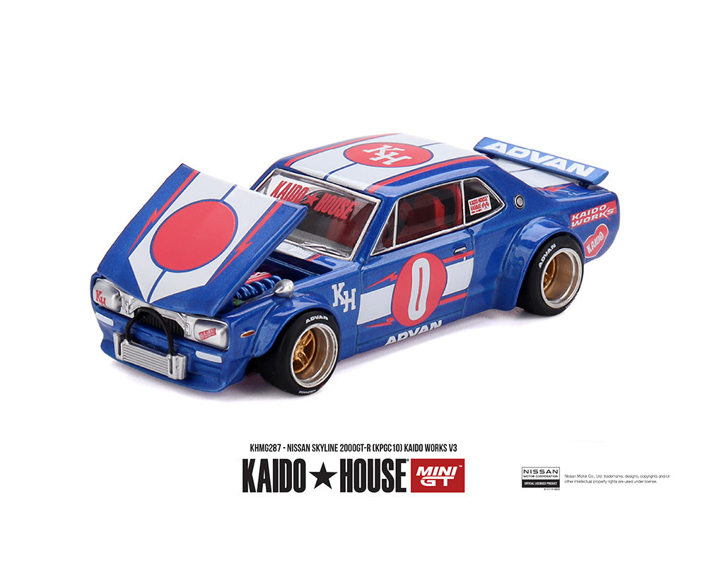 (Preorder) Kaido House x Mini GT 1:64 Nissan Skyline 2000GT-R (KPGC10) Kaido Works V3 – Limited Edition
