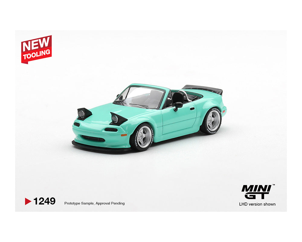 (Preorder) Mini GT 1:64 Mazda MX-5 (NA) Pandem – Mint Green – Limited Edition